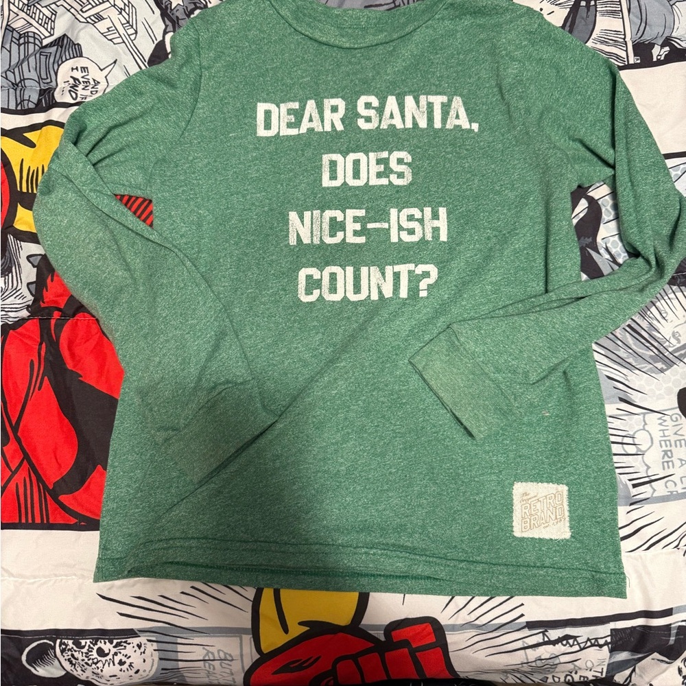 Original Retro Brand Green Long Sleeve Kids Tee